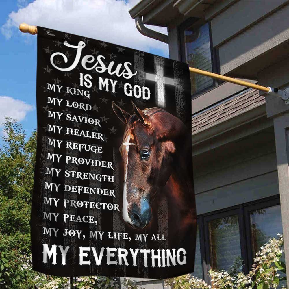 Horse Flag Christian Faith, Jesus Is My Everything DBD2848F - Image 2