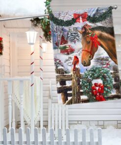 Horse Flag Christmas Snow Flag NTB163F