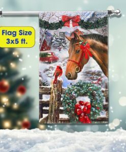 horse flag christmas snow flag ntb163f 8723