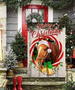 horse merry christmas house flag horse for christmas garden flag tqn764f 2885