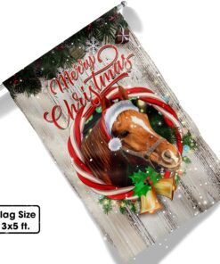 horse merry christmas house flag horse for christmas garden flag tqn764f 3910