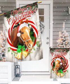 horse merry christmas house flag horse for christmas garden flag tqn764f 8569