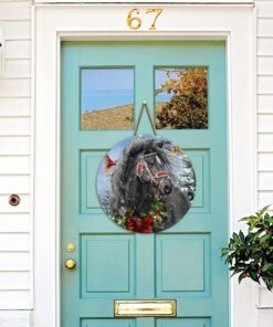 horse merry christmas wooden sign pn503wsv2 1531