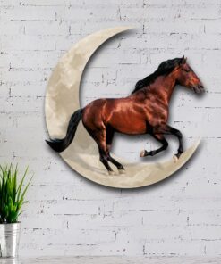 horse on the moon hanging metal sign qnk1005msa 6643