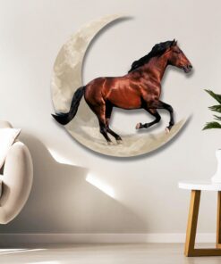 horse on the moon hanging metal sign qnk1005msa 7722