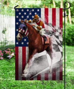 horse racing american flag bnn168f 7711