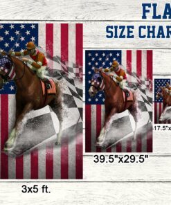 horse racing american flag bnn168f 7903