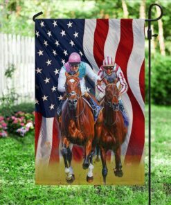 horse racing american flag lha1724f 2029
