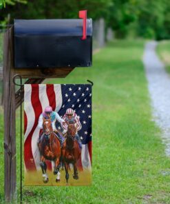 horse racing american flag lha1724f 7561