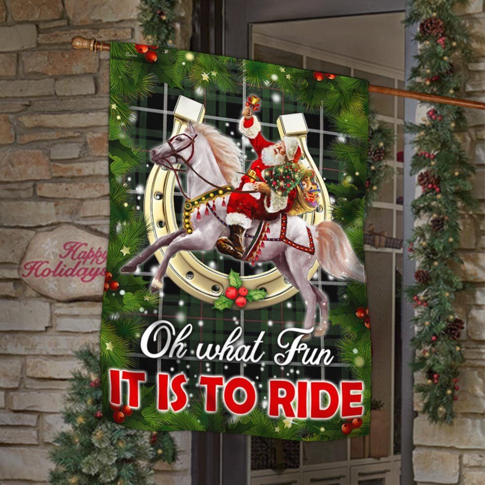 Horse Sleigh Flag Oh What Fun It Is To Ride DBD3076F - Image 3