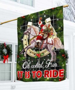 Horse Sleigh Flag Oh What Fun It Is To Ride DBD3076F