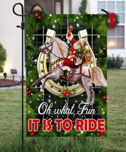 horse sleigh flag oh what fun it is to ride dbd3076f 7281