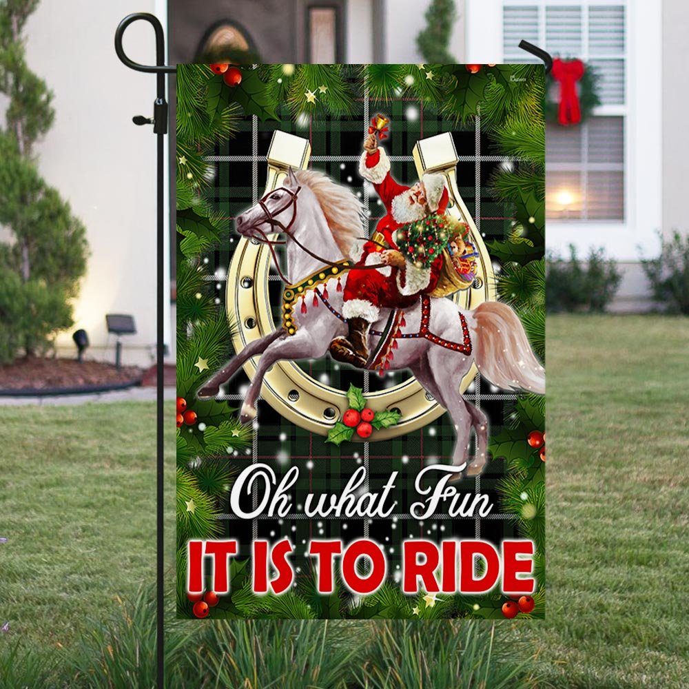 Horse Sleigh Flag Oh What Fun It Is To Ride DBD3076F - Image 5