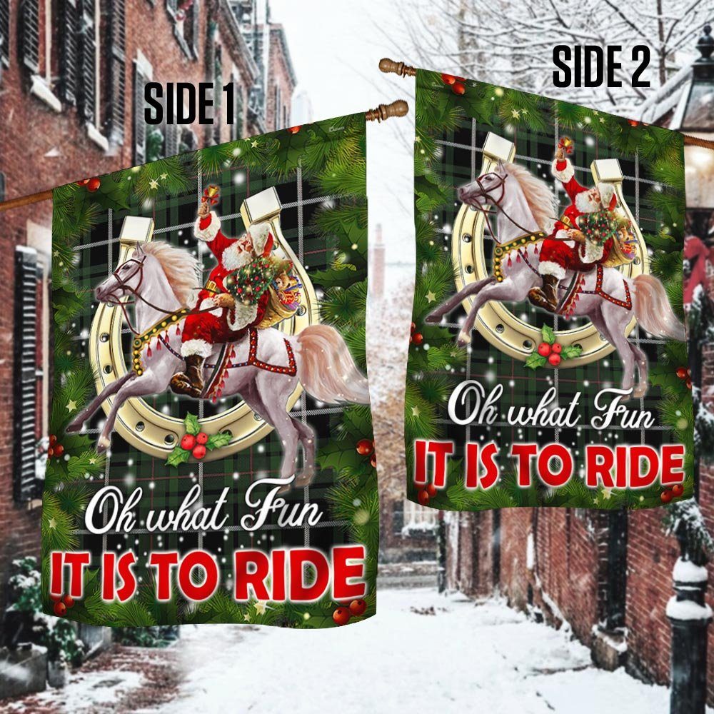 Horse Sleigh Flag Oh What Fun It Is To Ride DBD3076F - Image 4