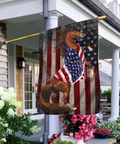 horse wrapped in glory. american patriot flag 2290