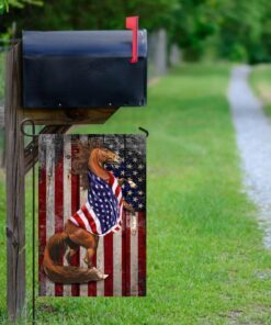 horse wrapped in glory. american patriot flag 6587
