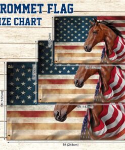 horse wrapped in glory. american patriotic horse grommet flag thn3710gf 3316