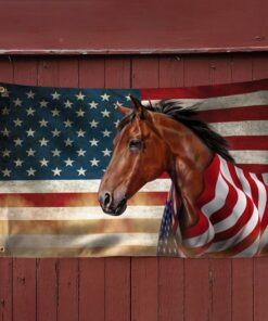 horse wrapped in glory. american patriotic horse grommet flag thn3710gf 5553