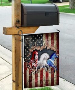 horses american u.s. flag 3400
