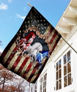 horses american u.s. flag 6298