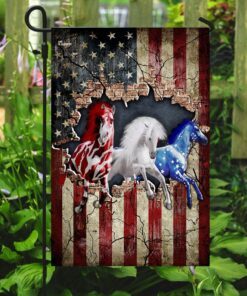 horses american u.s. flag 8988