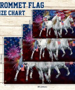 horses flag independence day horses american grommet flag qtr36gf 4949