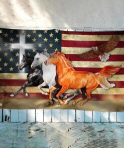 horses grommet flag mlh1876gf 3787