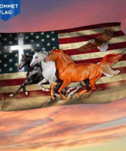 Horses Grommet Flag MLH1876GF