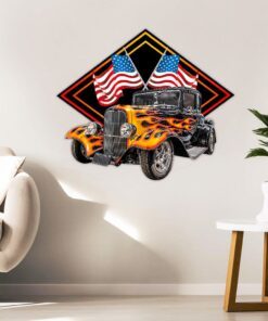 hot rod hanging metal sign trl1148ms 4476