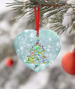 hummingbird christmas tree ceramic ornament 2770