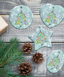hummingbird christmas tree ceramic ornament 3950