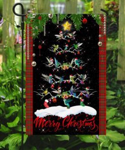 hummingbird christmas tree flag 1120