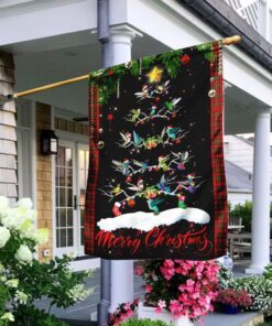 hummingbird christmas tree flag 7168