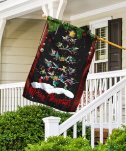 hummingbird christmas tree flag 7840