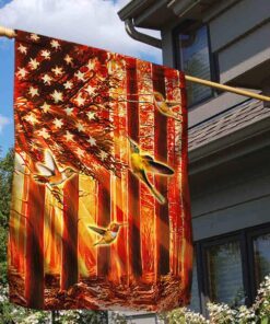 hummingbirds american us flag 2163