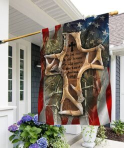 Hunting Cross Flag As For Me & My House We Will Serve The Lord DDH3110F