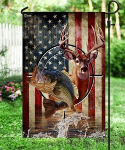 hunting fishing american flag trn1331f 2338