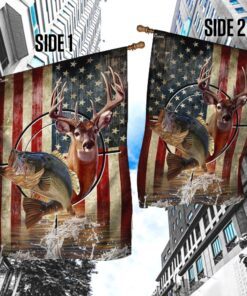 hunting fishing american flag trn1331f 3089