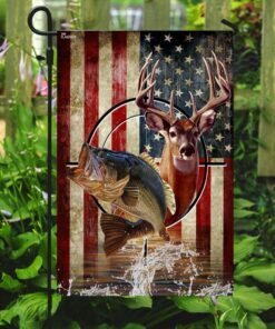 hunting fishing american flag trn1331f 7523