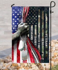 husband daddy protector hero veteran flag 2587
