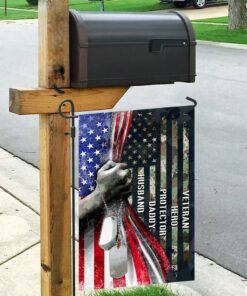 husband daddy protector hero veteran flag 3368