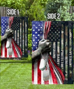 husband daddy protector hero veteran flag 5710