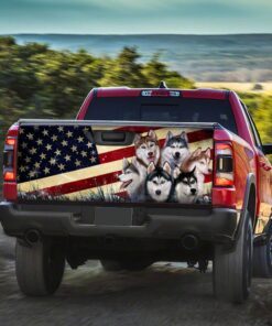 husky american truck tailgate decal sticker wrap 3587
