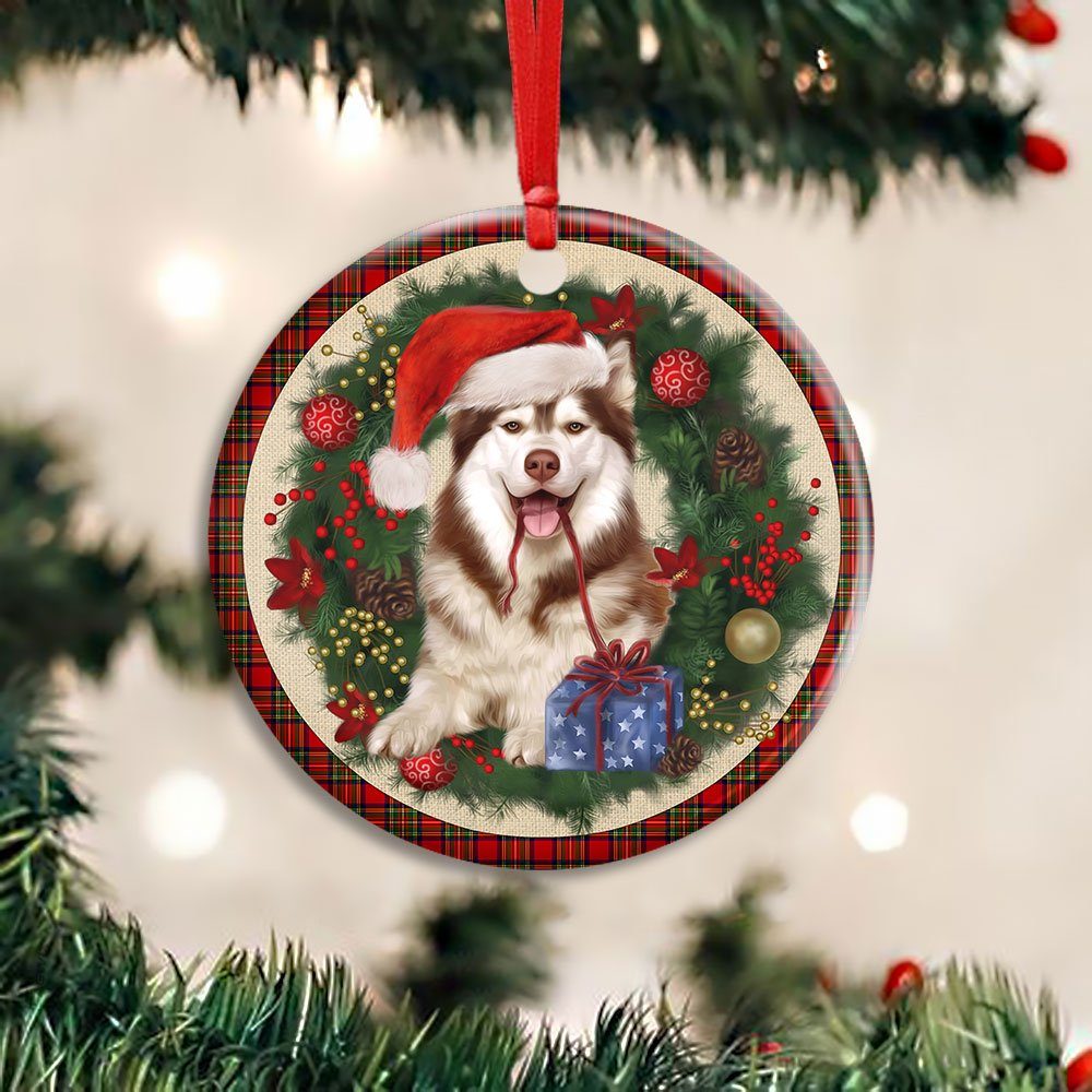 Husky Ceramic Ornament Dog Lover Christmas Ornament QTR330Ov3 - Image 2