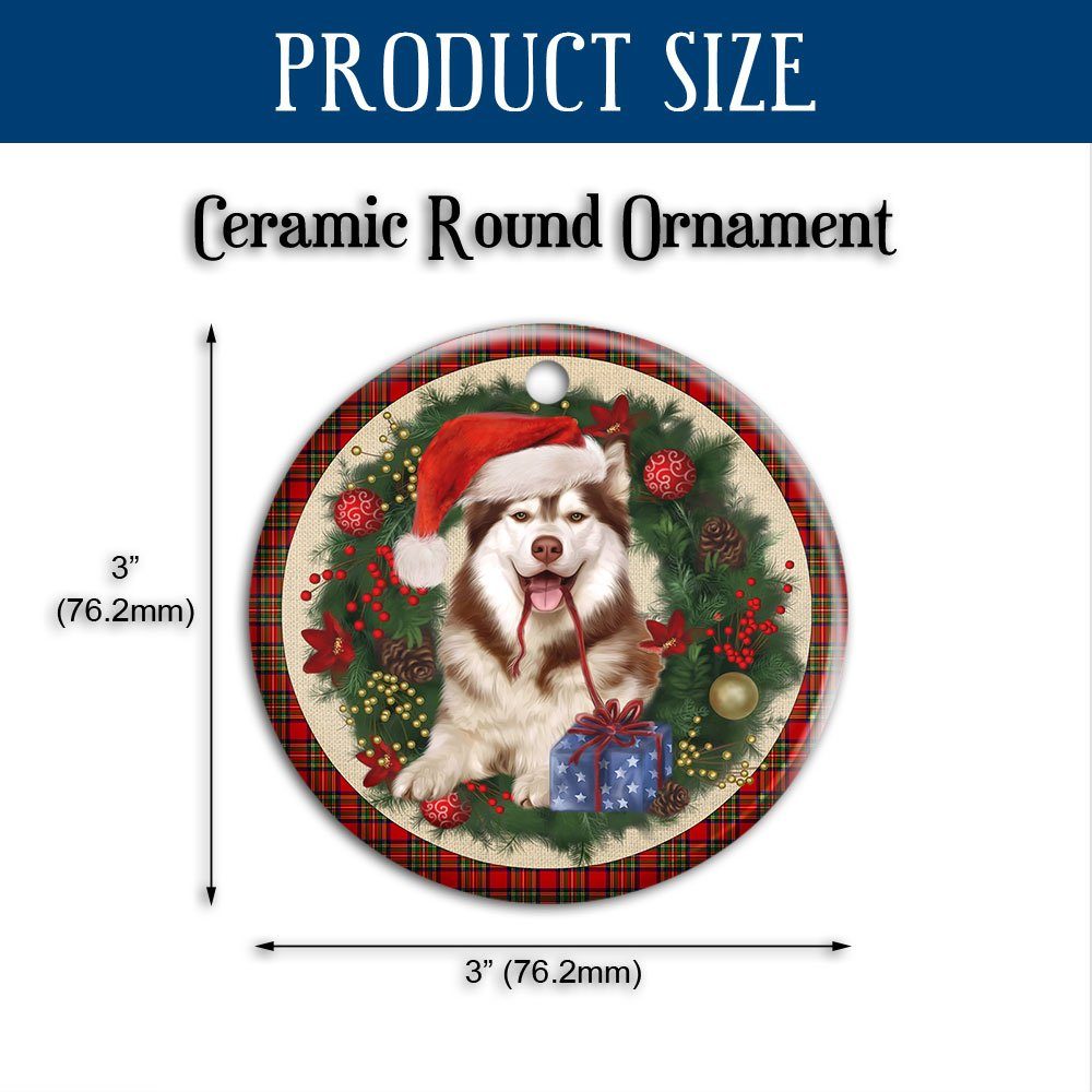 Husky Ceramic Ornament Dog Lover Christmas Ornament QTR330Ov3 - Image 6