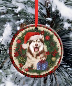 husky ceramic ornament dog lover christmas ornament qtr330ov3 7276