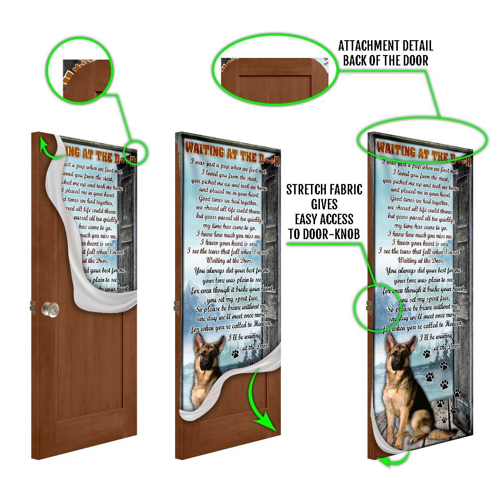 I'll Be Waiting At The Door. German Shepherd Door Cover - Image 5