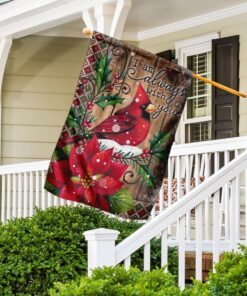 i am always with you christmas snow flag 3153