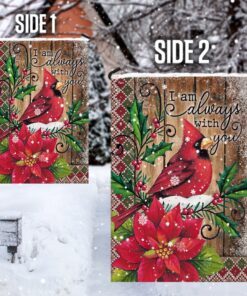 i am always with you christmas snow flag 6030