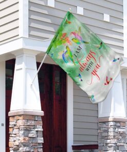 i am always with you green hummingbird flag 6075